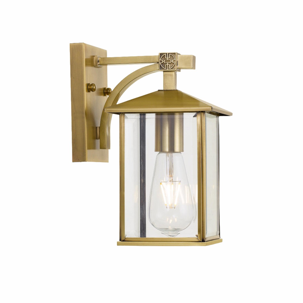 Telbix Coby 15 Solid Brass Exterior Wall Light Brass