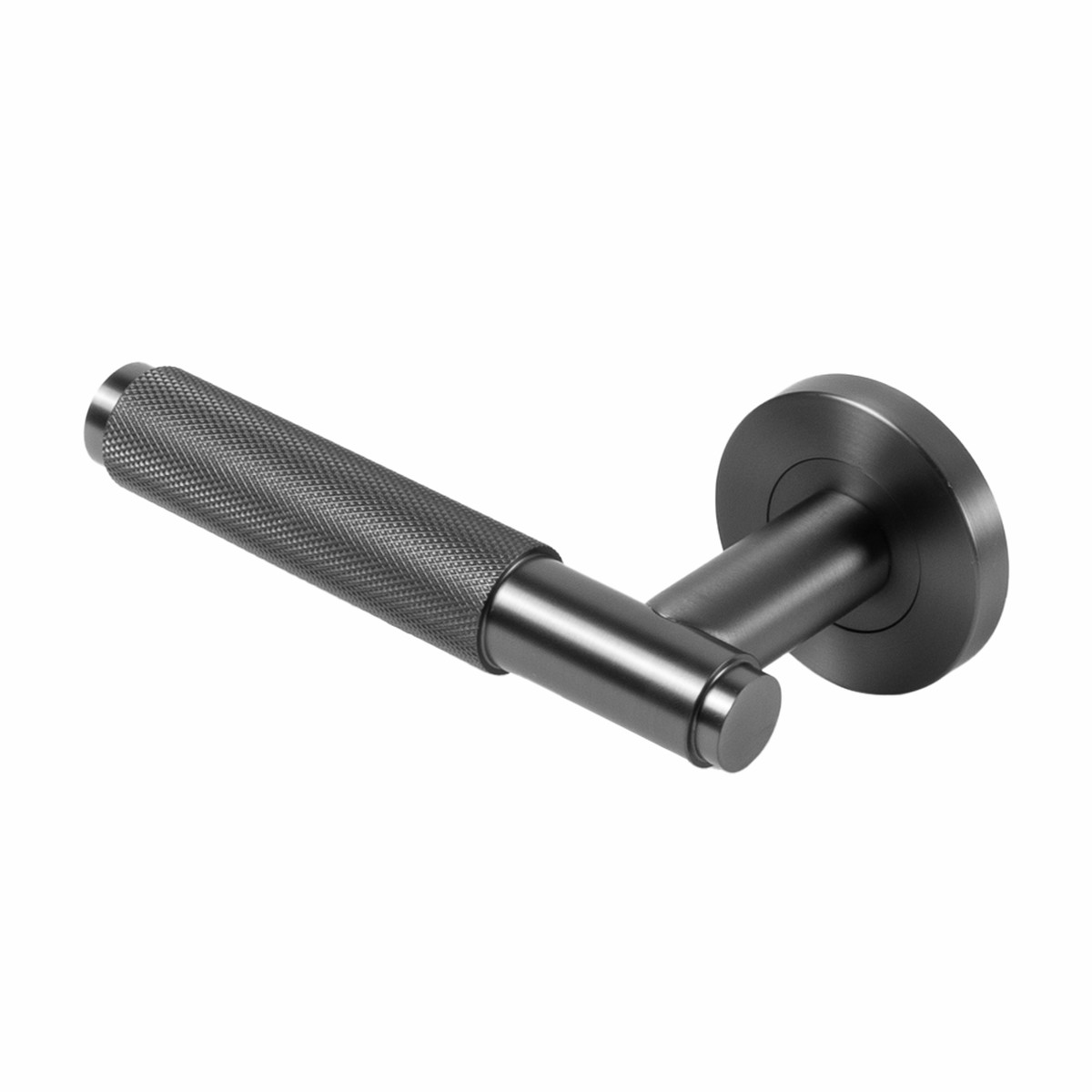 Alma Kani Knurled Dummy Door Handle Brushed Gunmetal