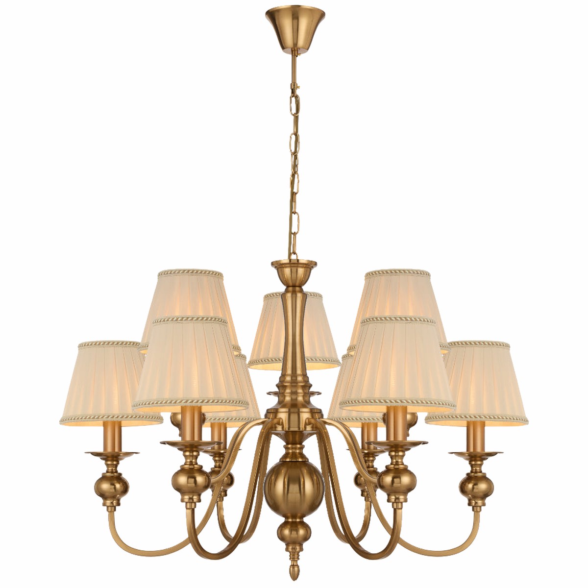 Telbix Siedel 9 Light Pendant With Shade Copper