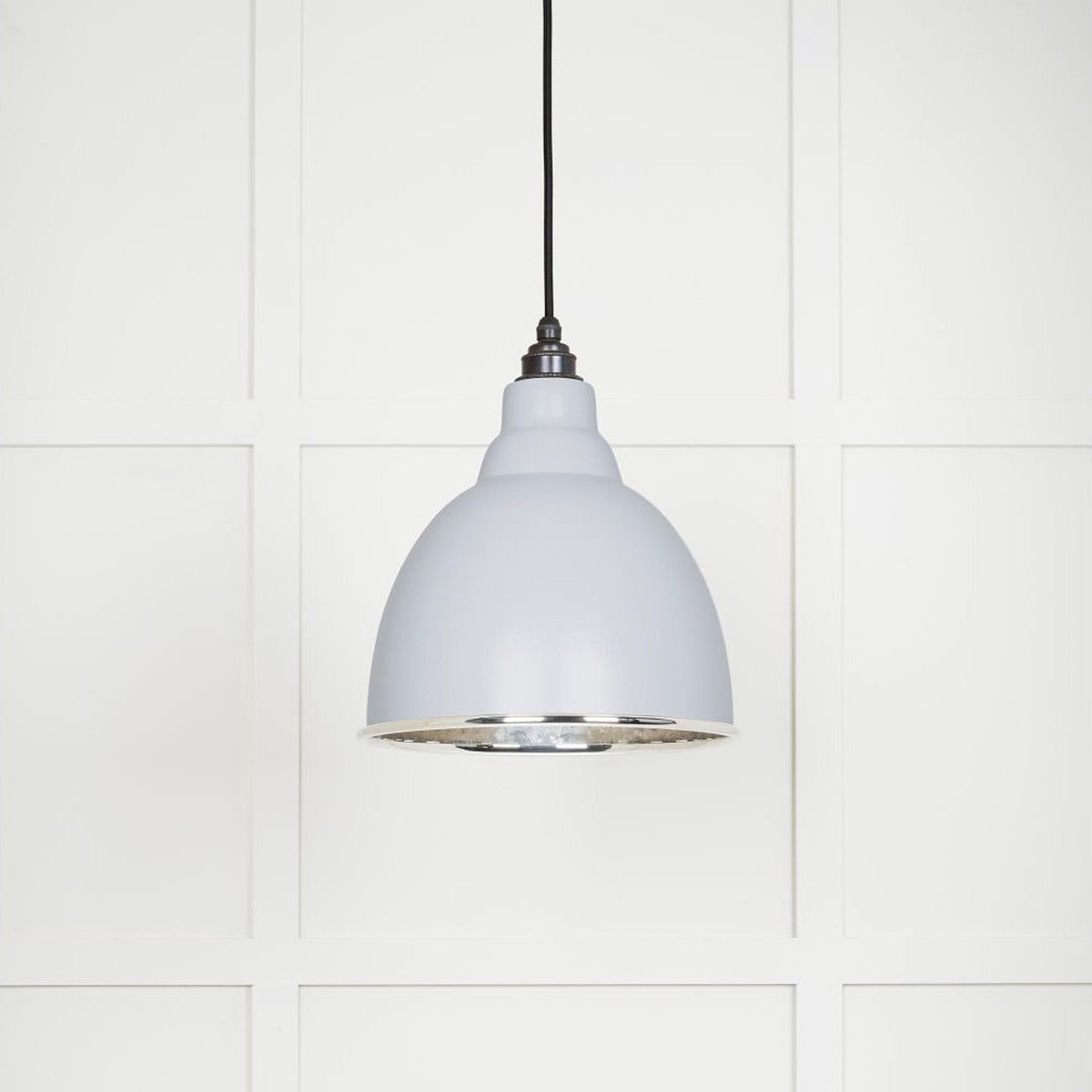 Hammered Nickel Brindley Pendant Light - Various Colours
