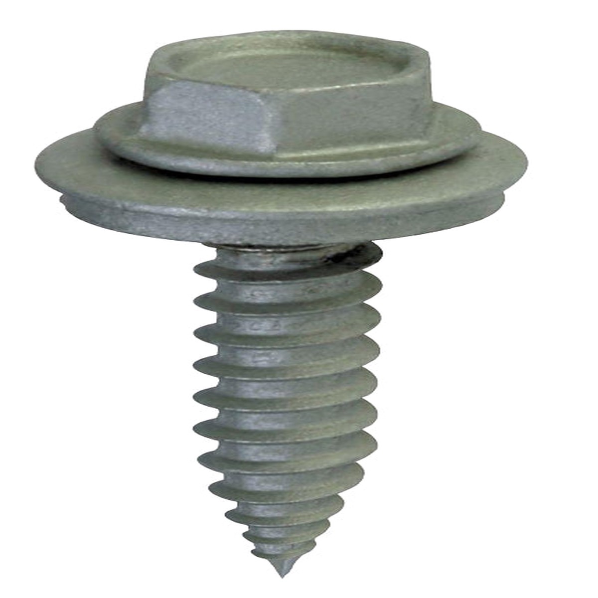 Teks 21404 Roofing Screw 9 Thread Coarse Thread Hex Drive Sharp Point Steel Zinc 100 PK