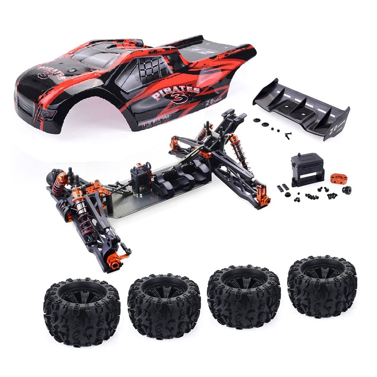 ZD Racing 9021-V3 18 4WD 110kmh DIY Brushless RC Car Truggy Frame KIT Kit