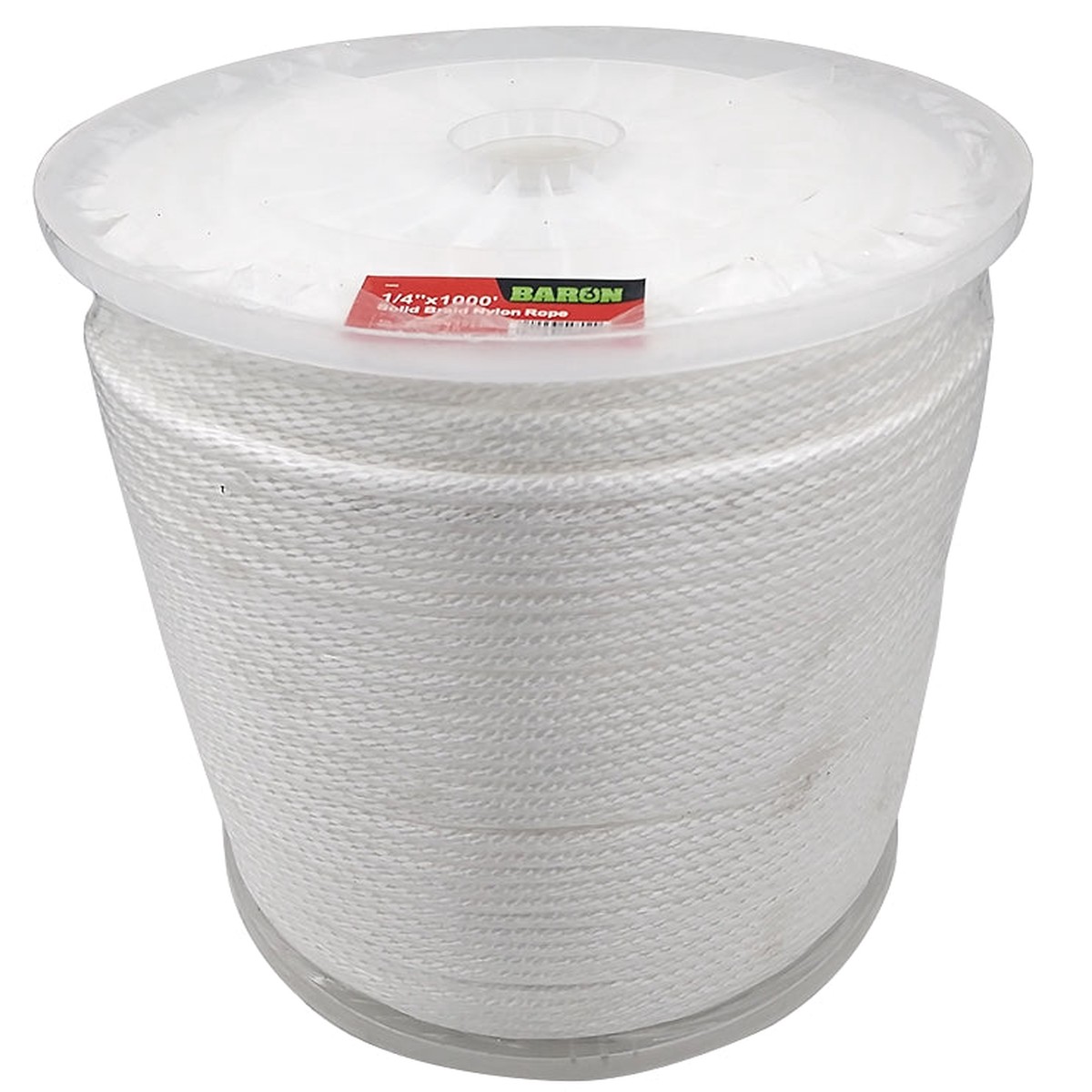 Baron 54802 Rope 14 in Dia 1000 ft L 133 lb Working Load NylonPoly White
