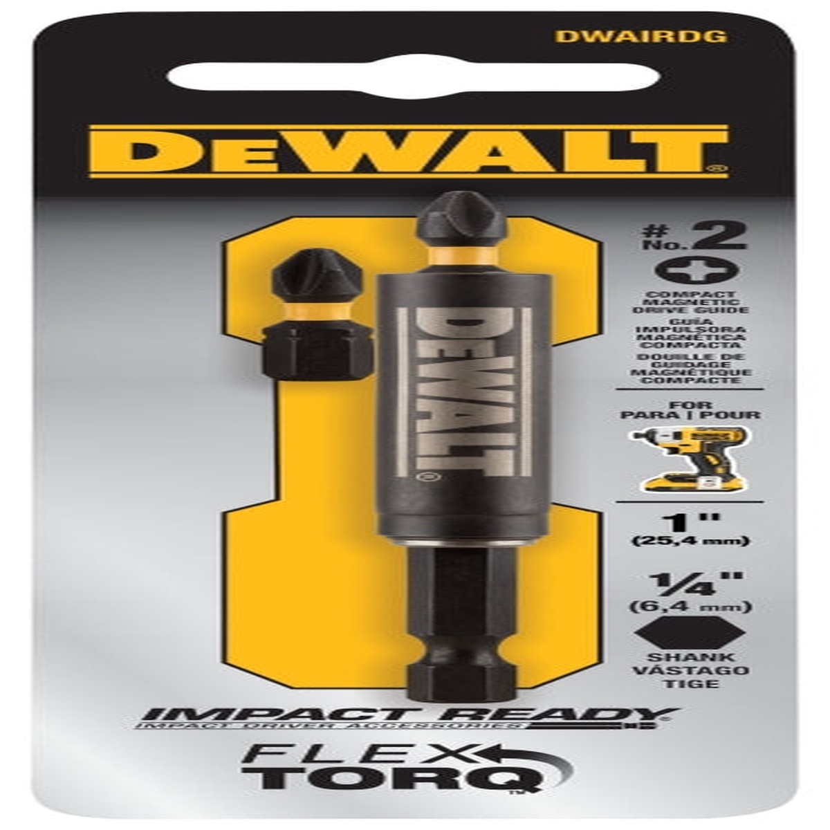 DEWALT DWAIRDG IR Drive Guide 14 in Shank Hex Shank Stainless Steel
