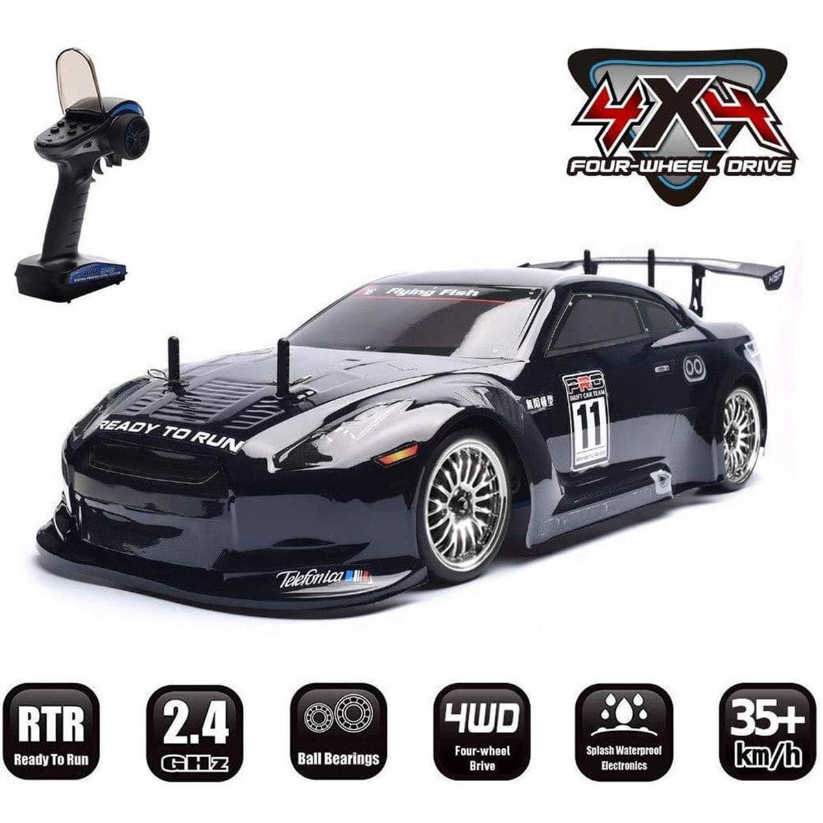 HSP Racing Rc Car 4wd 110 Electric Power On Road High Speed Drift Car 94123 Flying Fish
