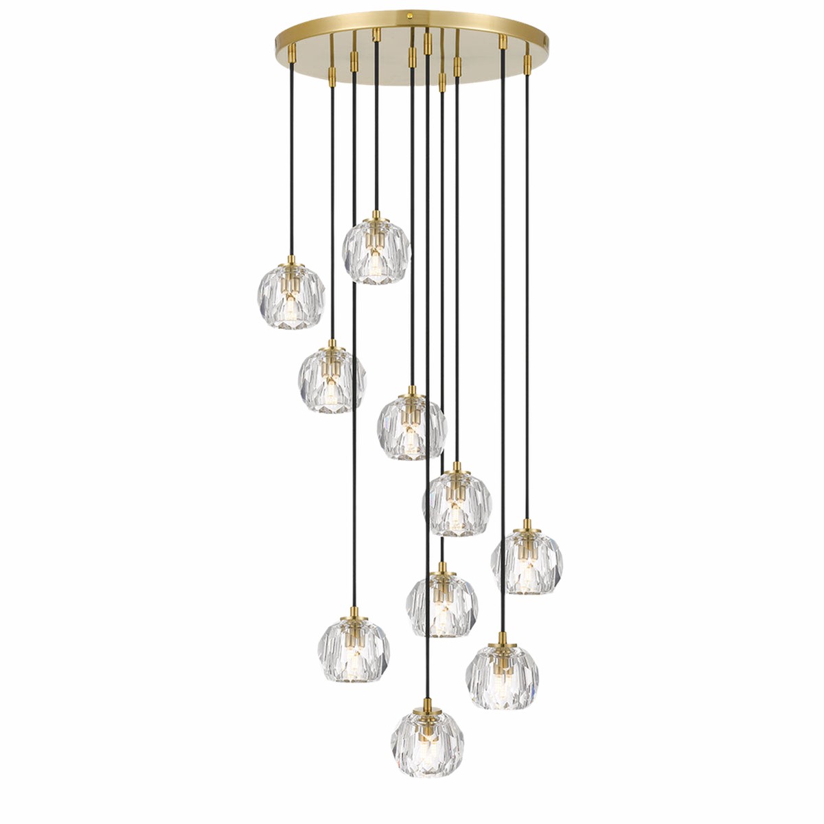 Telbix Zaha 10 Pendant Antique Gold
