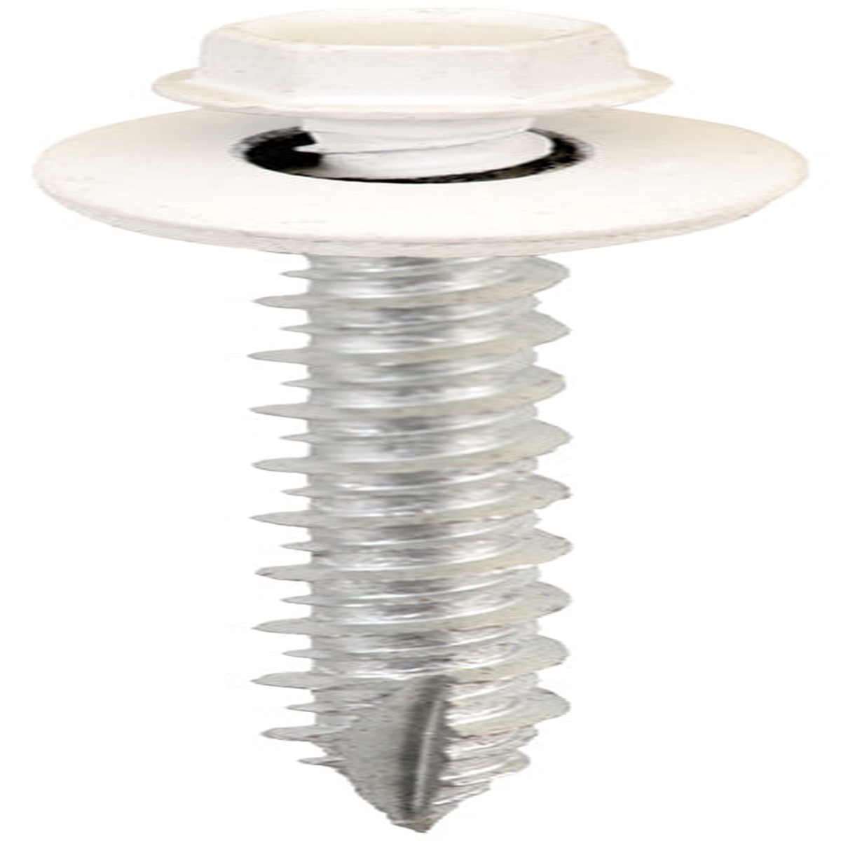 Acorn International SW-MW1425W250 Screw 14 Thread 2-12 in L High-Low Thread Hex Drive 250BAG White