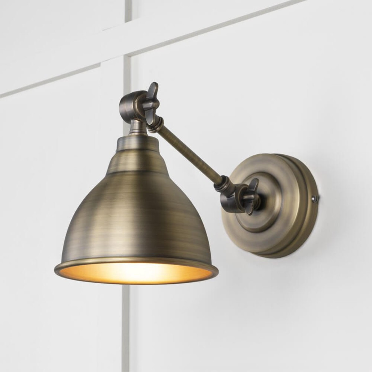 Brushed Aged Brass Brindley Wall Light