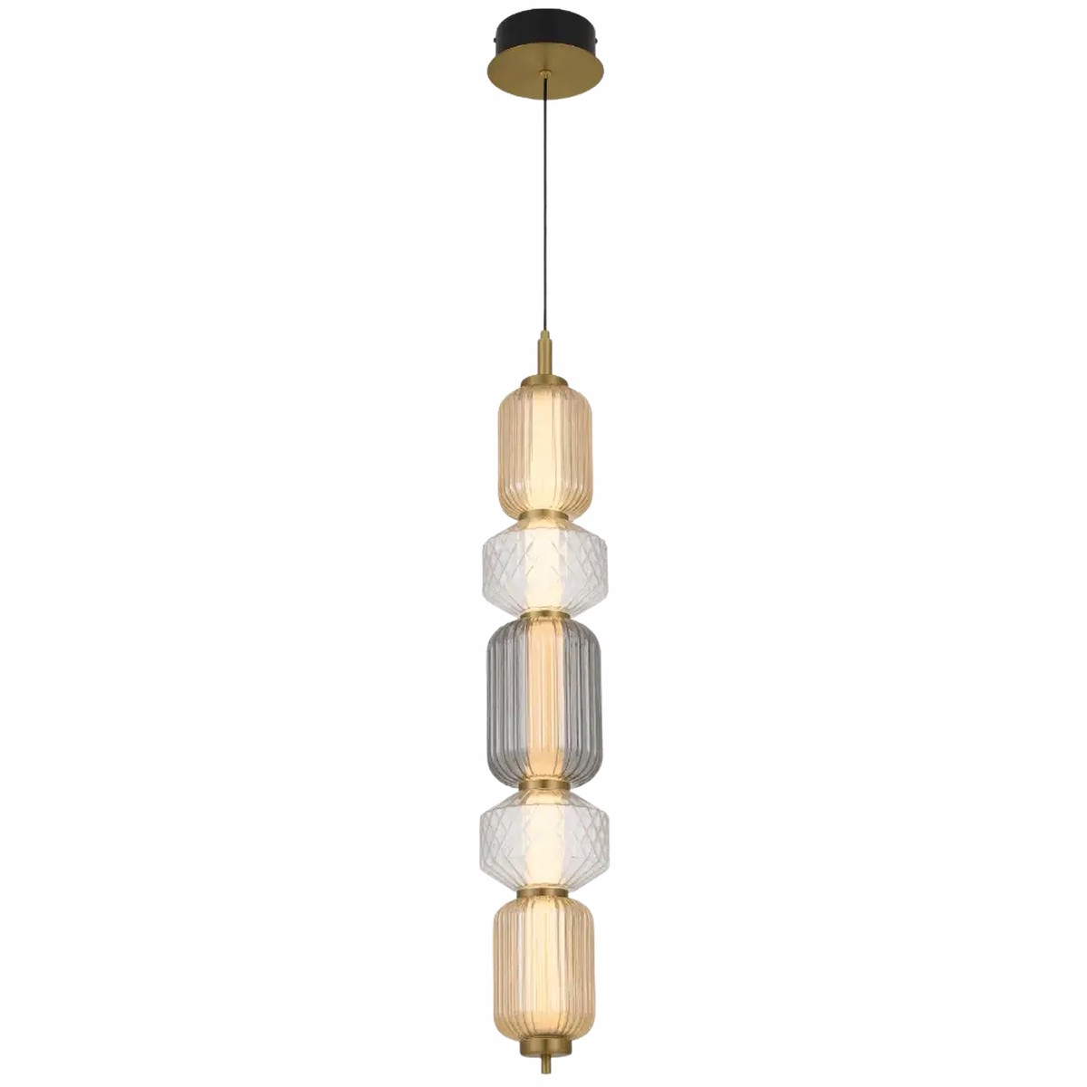 Telbix Torso 5 Light Pendant Brass
