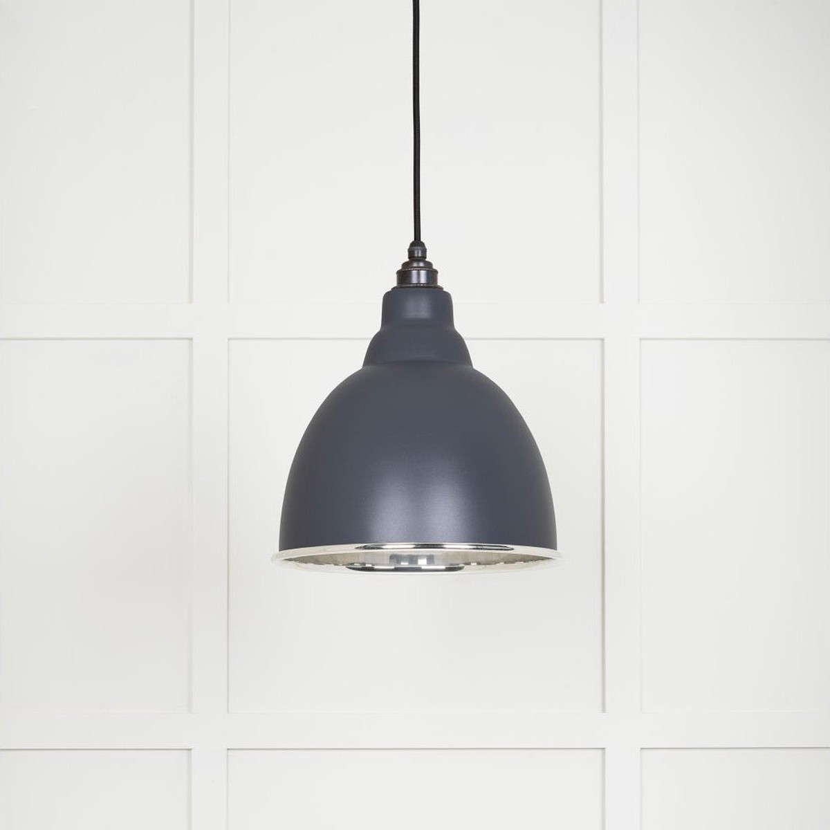 Smooth Nickel Brindley Pendant Light - Various Colours