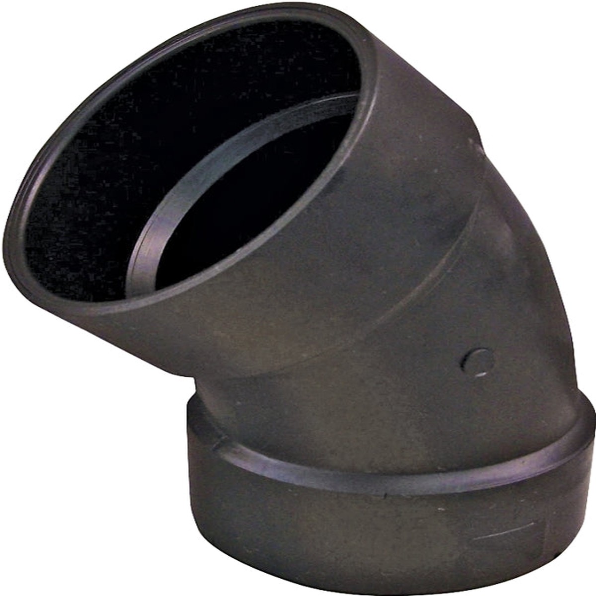 Thrifco Plumbing 6792504 18 Bend Pipe Elbow 4 in Hub 45 deg Angle ABS Black