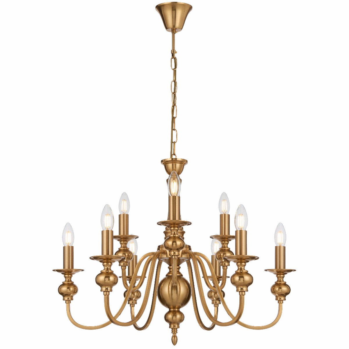 Telbix Siedel 9 Light Pendant Copper