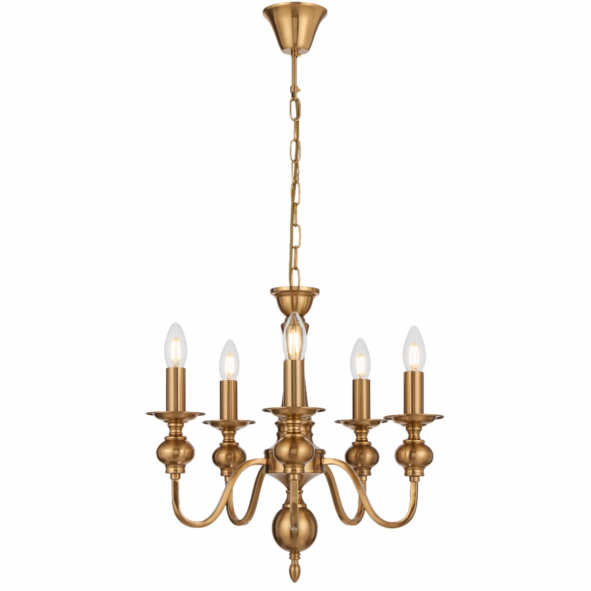 Telbix Siedel 5 Light Pendant Copper