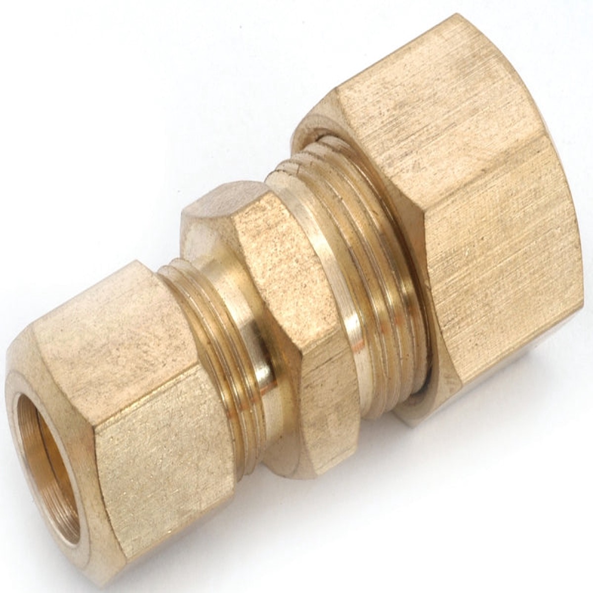 Anderson Metals 750082-1006 Tube Reducing Union 58 x 38 in Compression Brass Pack of 5