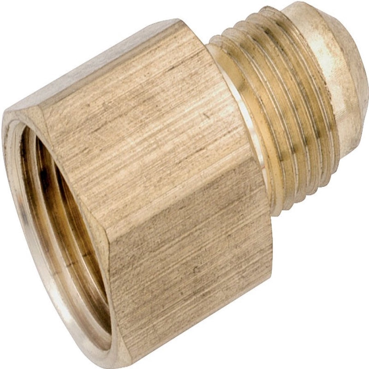 Anderson Metals 754046-0604 Tube Coupling 38 x 14 in Flare x FNPT Brass Pack of 10