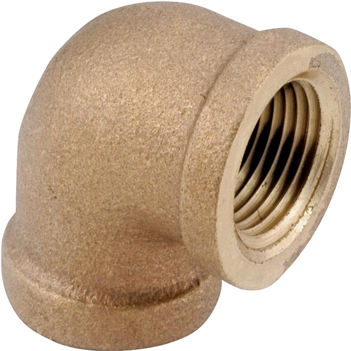 Anderson Metals 738100-06 Pipe Elbow 38 in FIP 90 deg Angle Brass Rough 200 psi Pressure