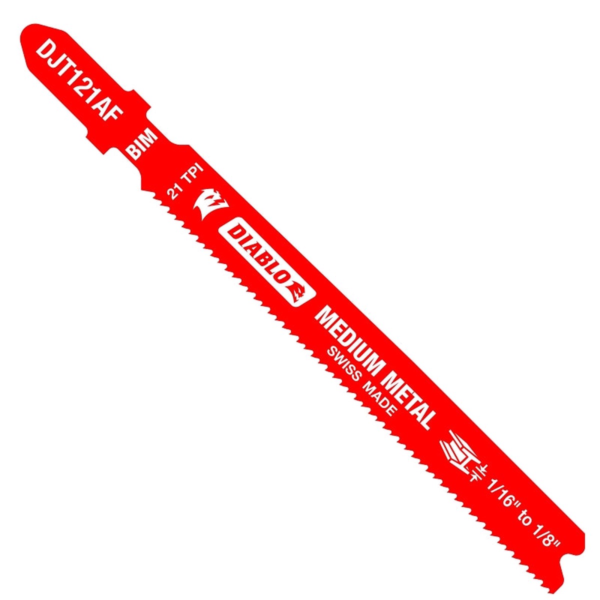 Diablo DJT121AF5 Jig Saw Blade 3-58 in L 21 TPI Bi-Metal Cutting Edge