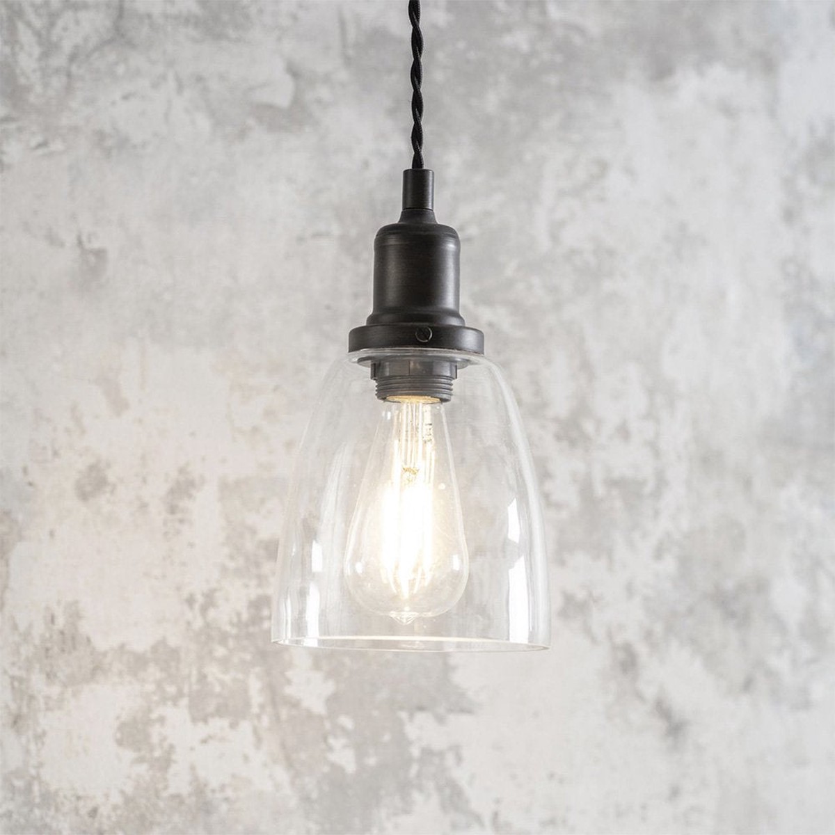 Hoxton Domed Pendant Light - Antique Bronze