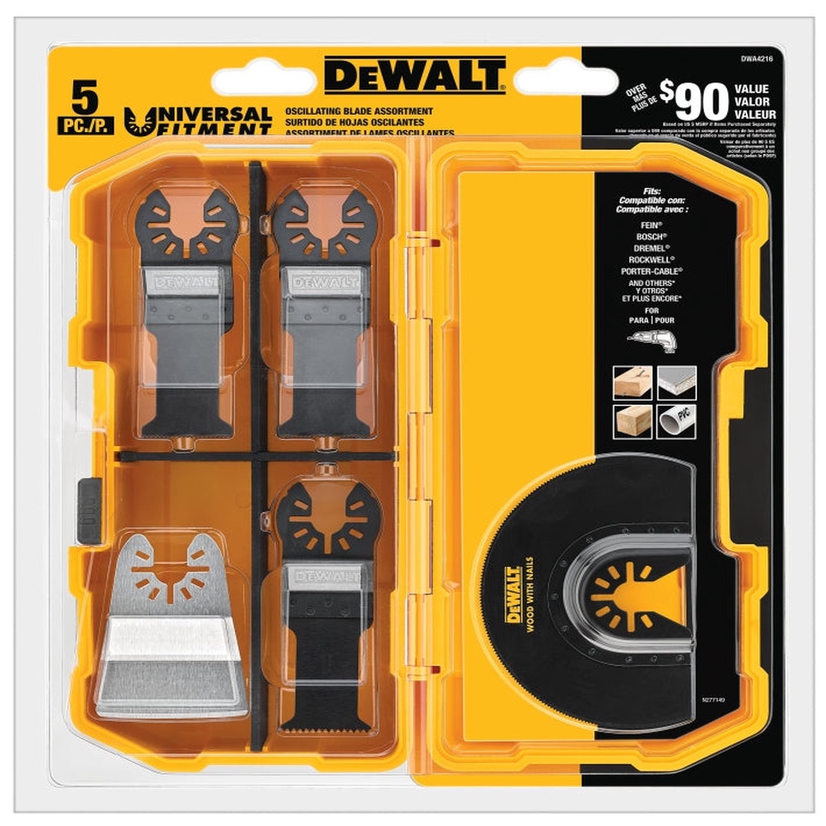 DEWALT DWA4216 Oscillating Blade Set Metal