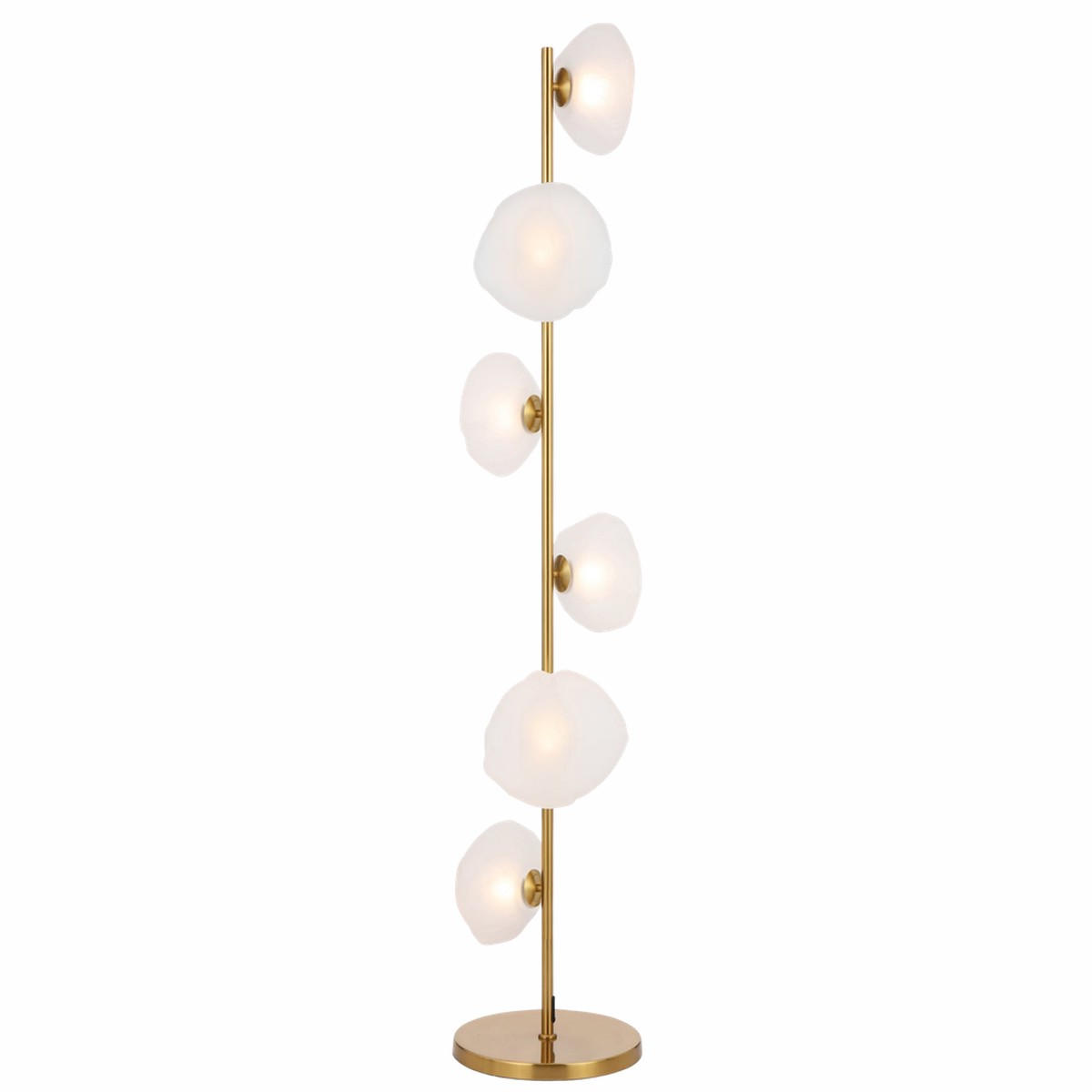 Telbix Zecca 6 Light Floor Lamp Antique Gold