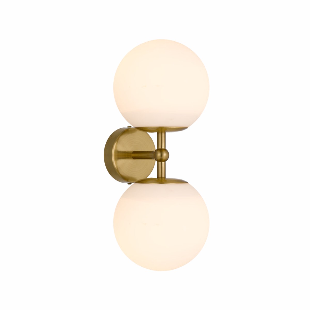 Telbix Eterna 2 Lights Wall Lamp Antique Gold Opal Matt